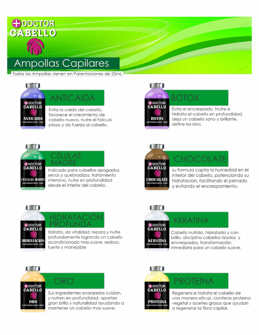 DR CABELLO AMPOLLA 12 UNID 25ML SURTIDA