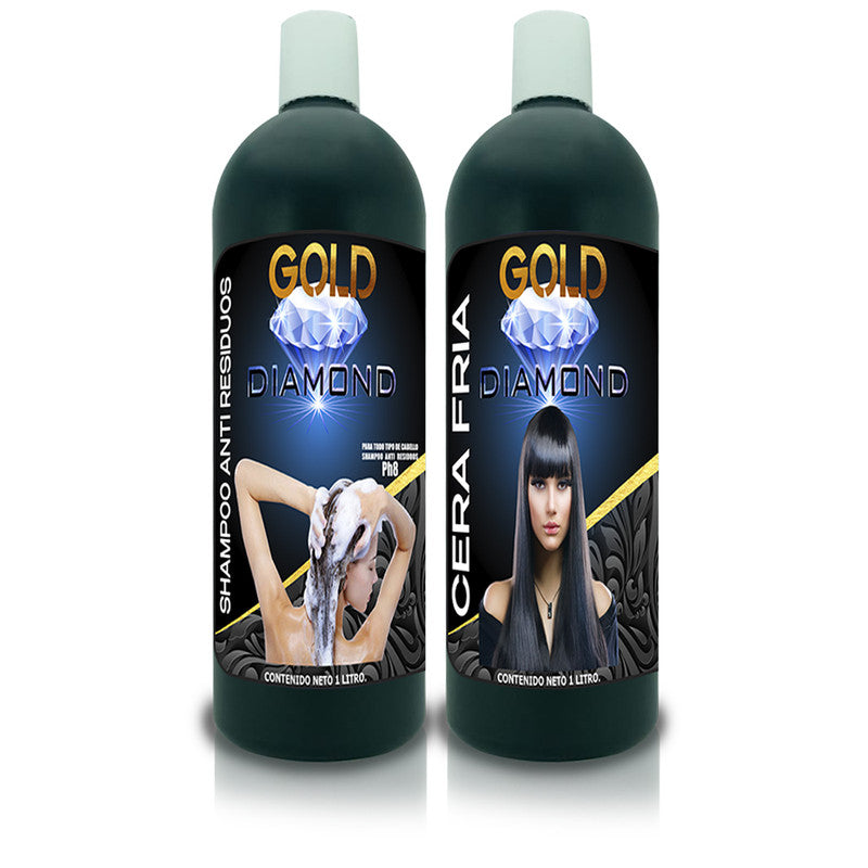 alisado gold diamond cera fria 2p 500ml