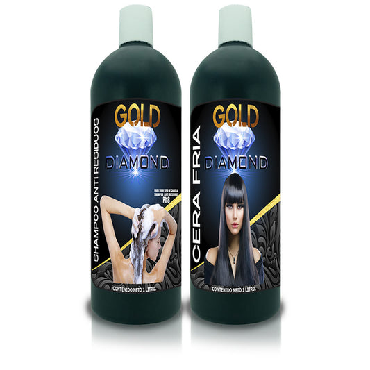 alisado gold diamond cera fria 2p 500ml